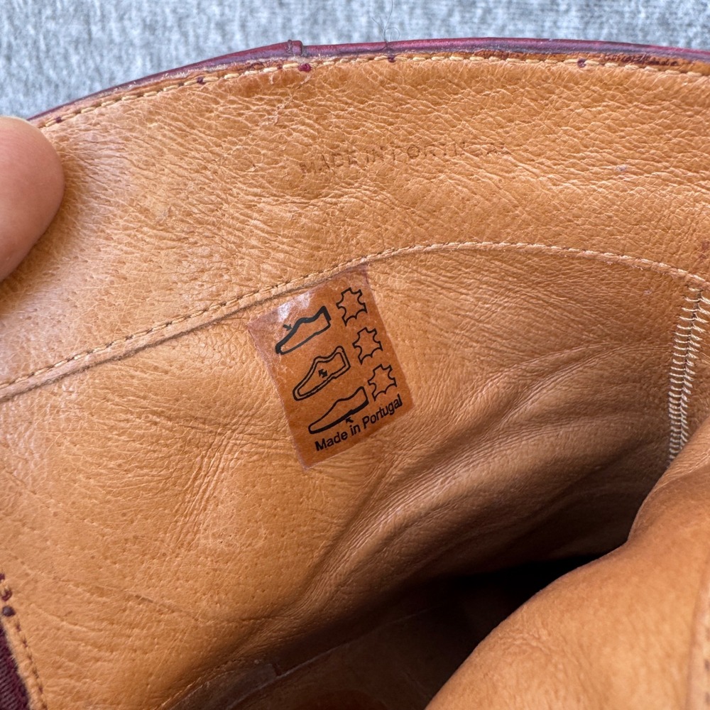 Sandro Paris Burgundy Leather Ankle Boots Block‎ Heel Size 36 / 5.5 Minimalist - Picture 10 of 11